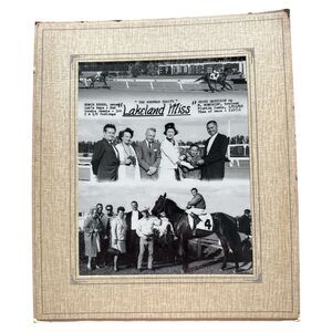 1968 Lakeland Miss Horse Racing Photo Florida Downs VTG Winner Circle 5.5 Furl